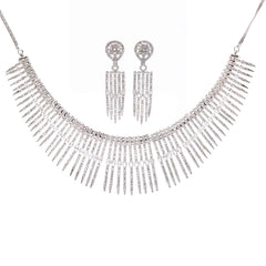 Fancy Silver plated necklace set