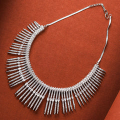 Fancy Silver plated necklace set