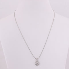 Zen Circle  925 Silver Chain Pendent