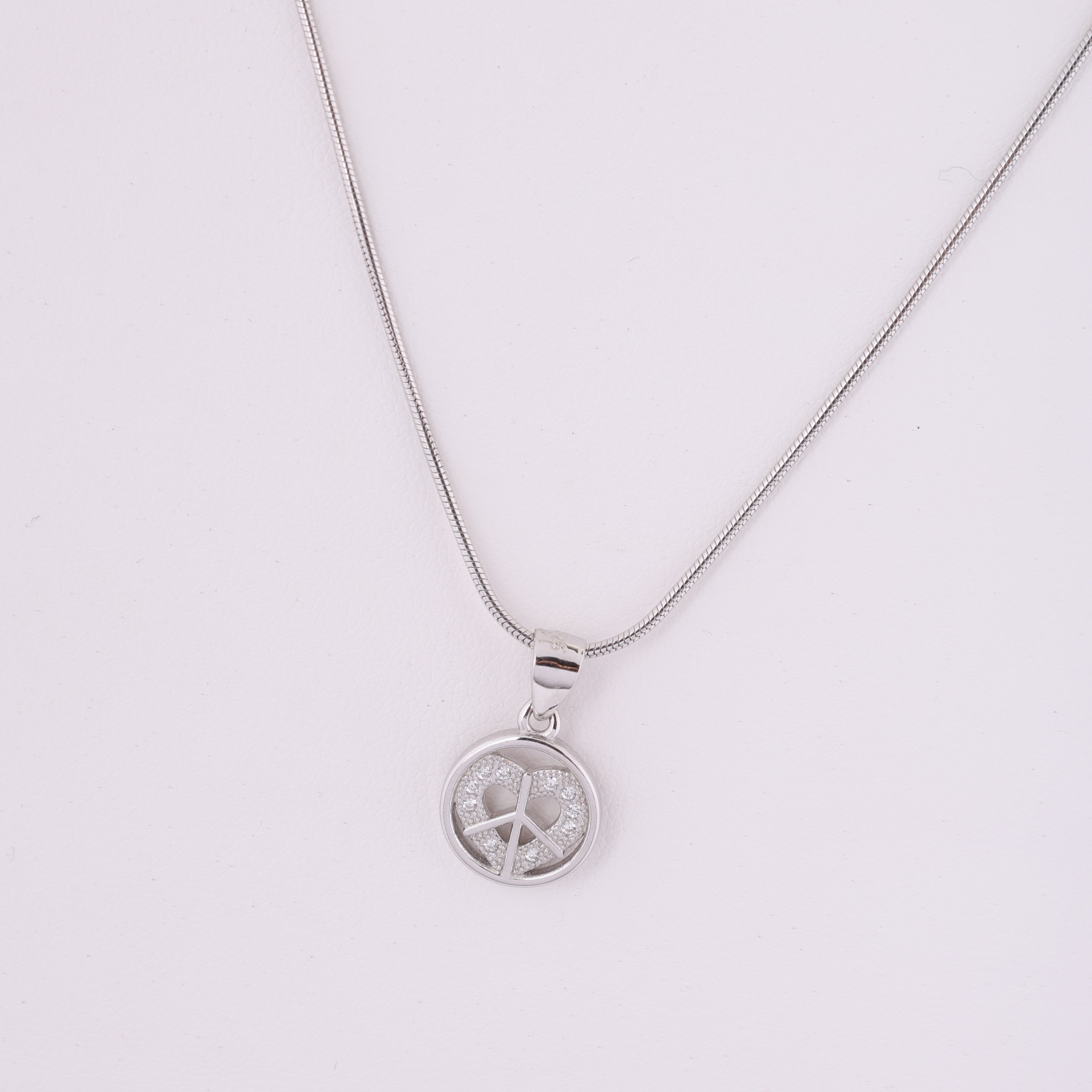 Zen Circle  925 Silver Chain Pendent
