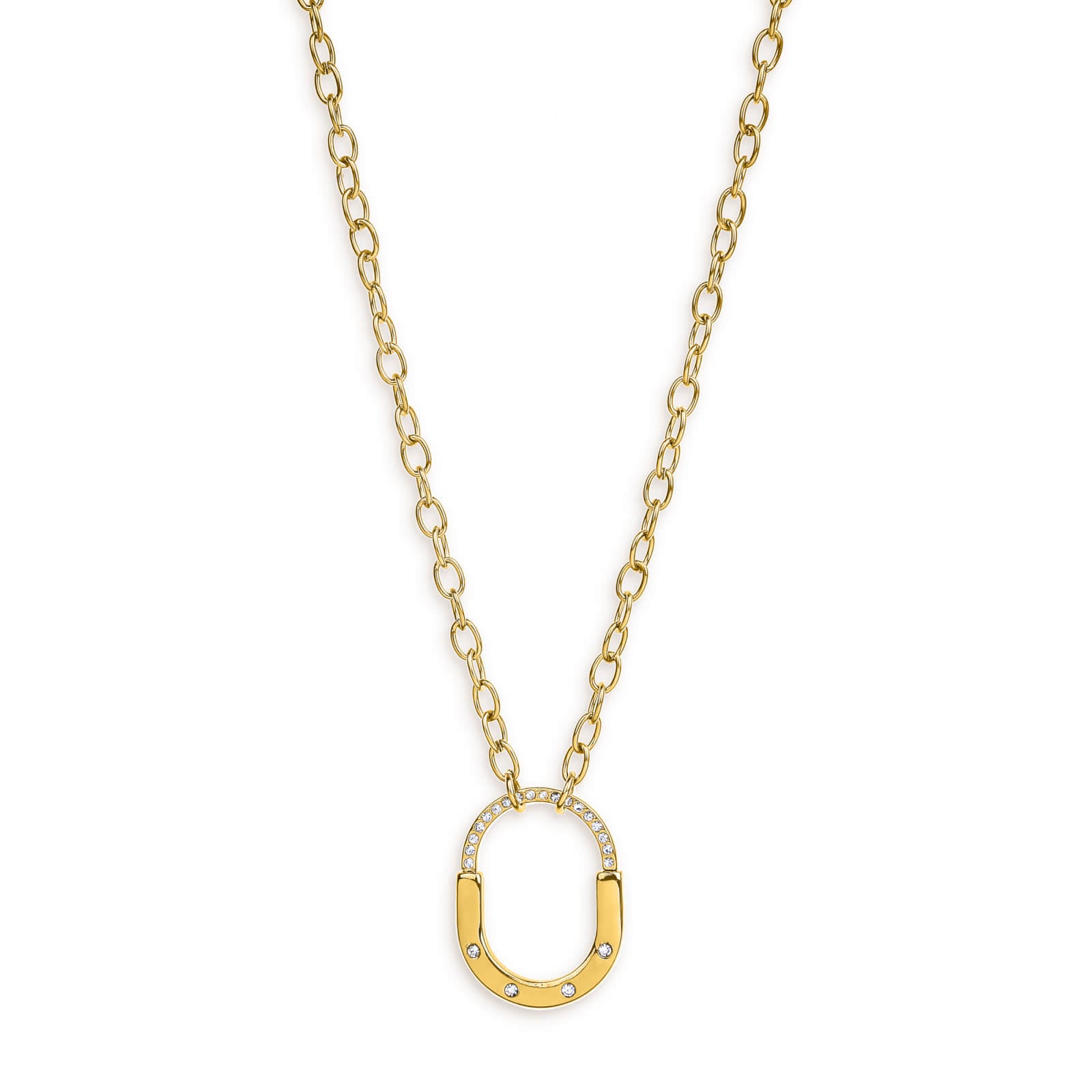 Lock style chain pendent