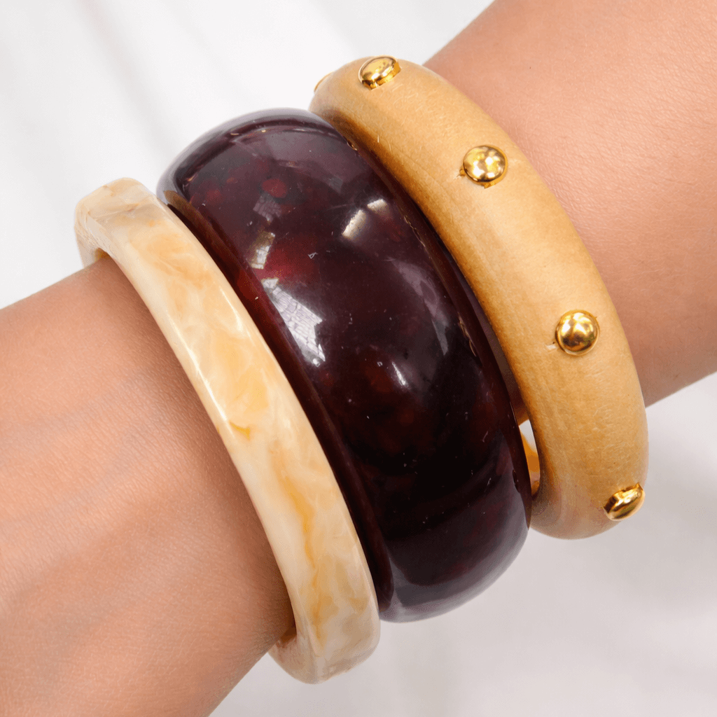 Designer Statement Resin  3-Piece Bangles Set for Bold & Classy