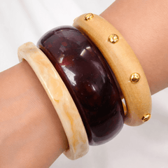 Designer Statement Resin  3-Piece Bangles Set for Bold & Classy