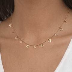 Opulence Clover Charm Necklace