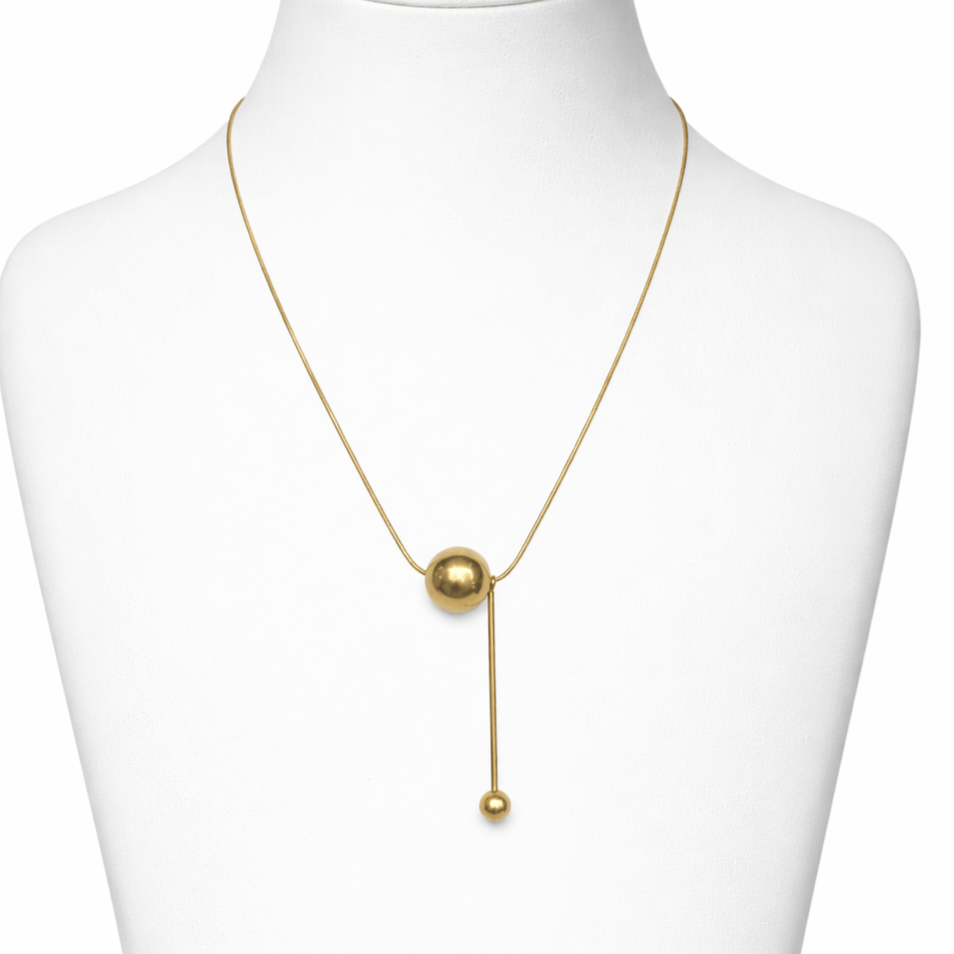 Modern Minimal Gold Finish Pendant Necklace for Daily & Party Wear
