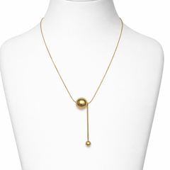 Modern Minimal Gold Finish Pendant Necklace for Daily & Party Wear