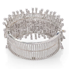 Classic Rhodium plated American diamond kada