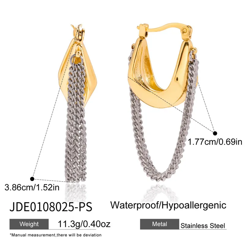 18K gold plated & Silver Layered Hoop Earrings
