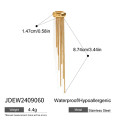 18K gold plated Statement Chain Ear Cuff