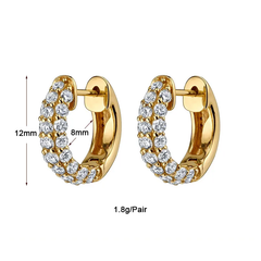 Golden Glow CZ 18K gold plated Hoop Earrings