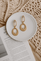 Metal geometric drop & dangle earring