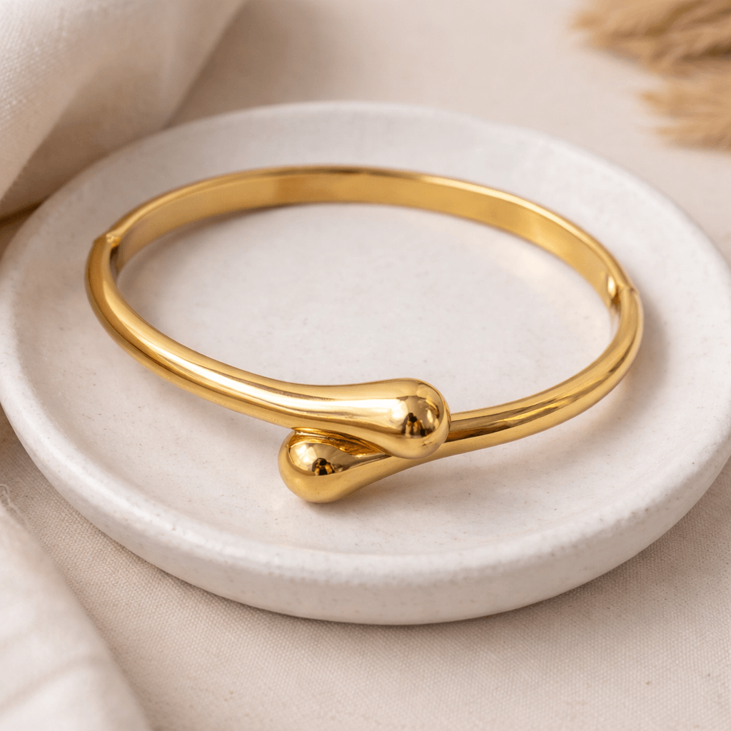 Aurora Knot Gold Plated openable Bangle