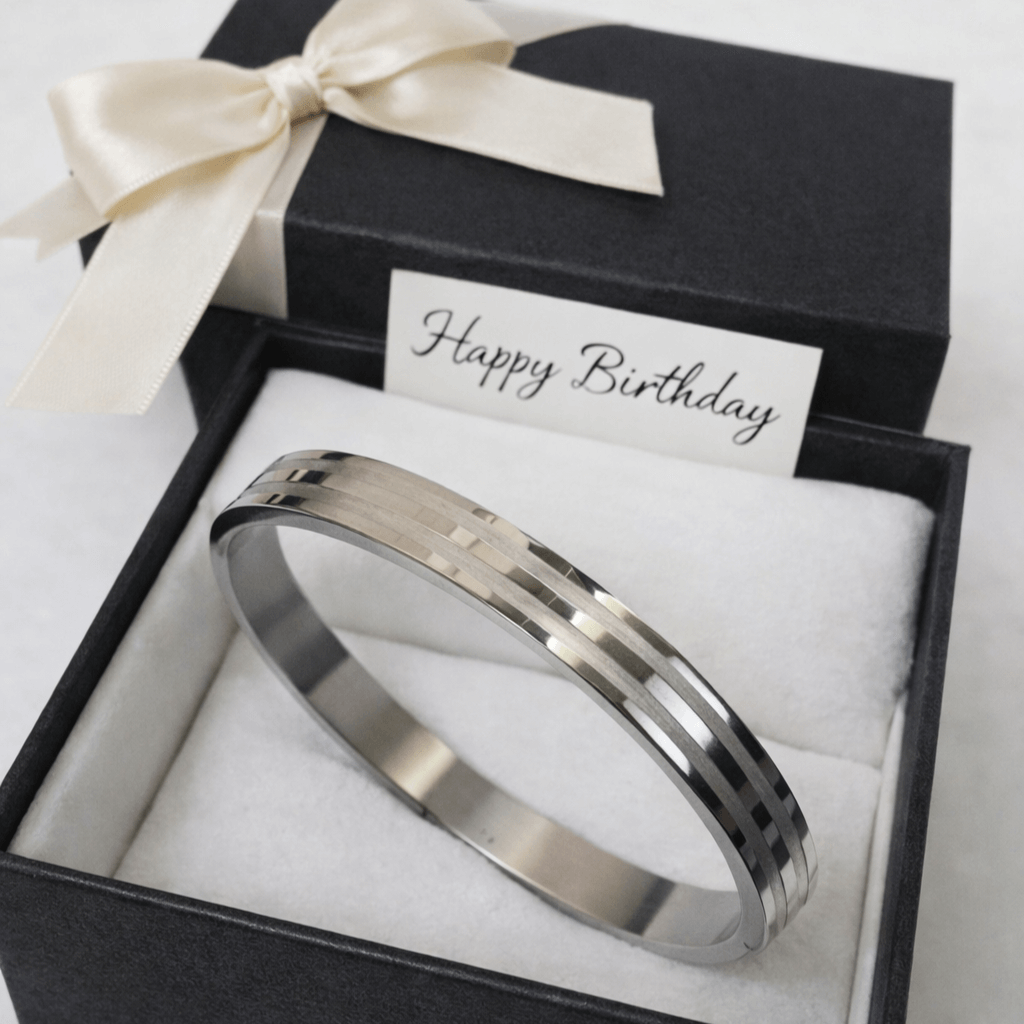 Titan Line Stainless Steel Silver Men's Kada