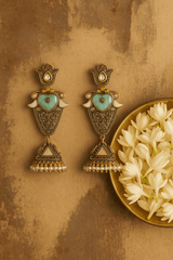 Antique Mehandi tone antique drop earring