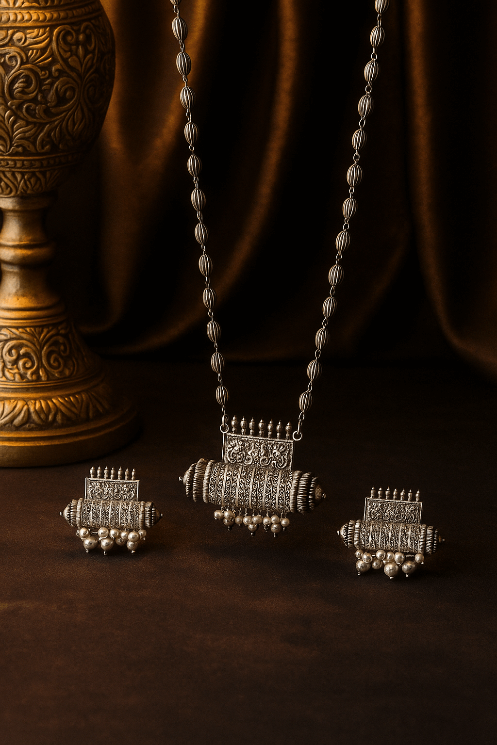 Contemporary Square Shape  necklace set