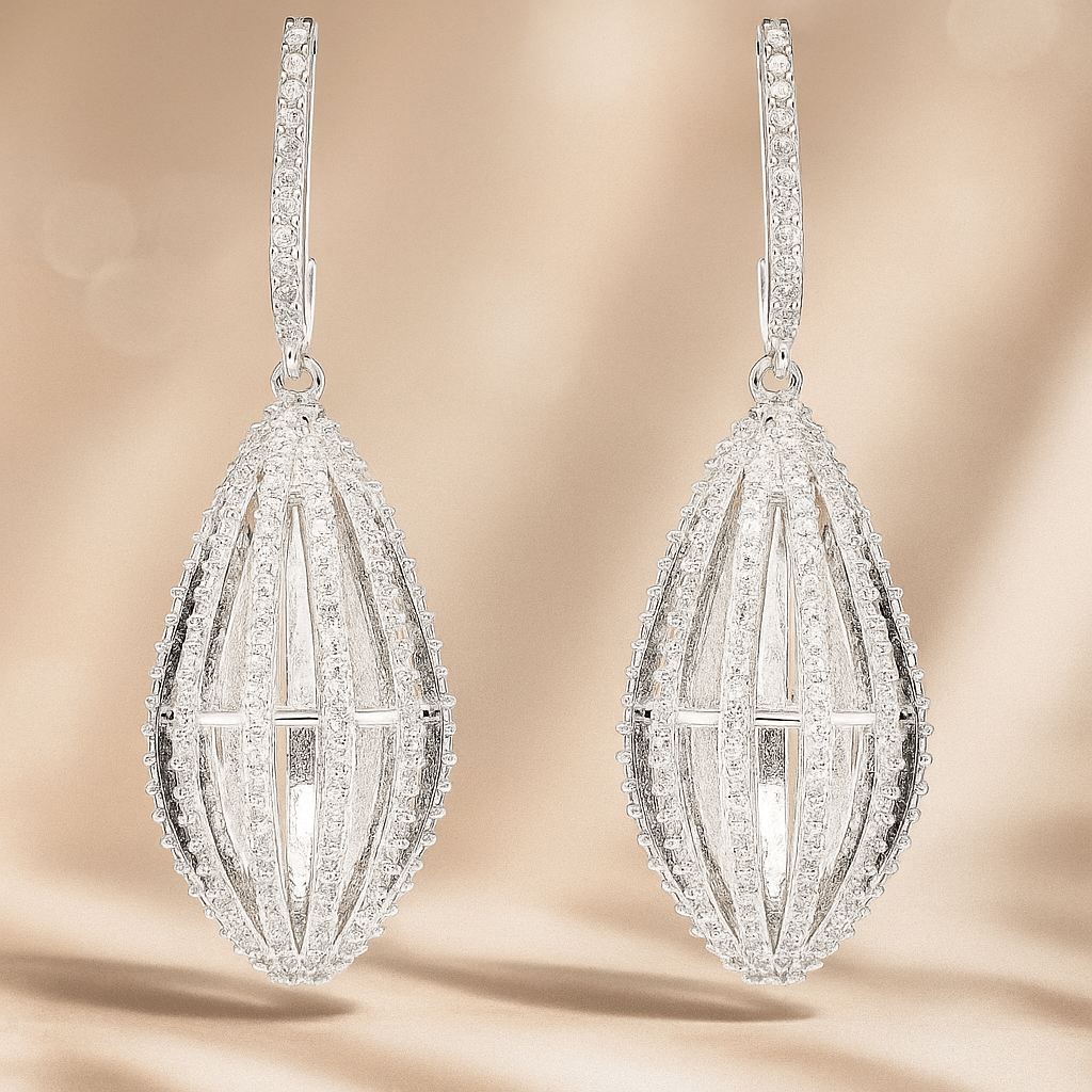 Stylish Cubic Zirconia Drop earring
