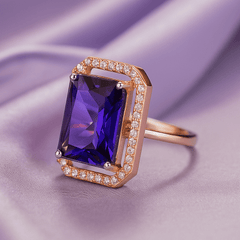 Blue adjustable Finger Ring