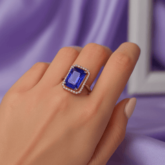 Blue adjustable Finger Ring