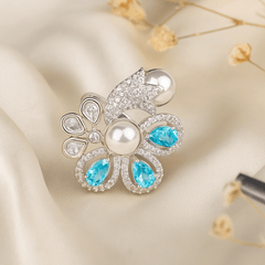 CZ with Pearl & Monalisa Stone Ring