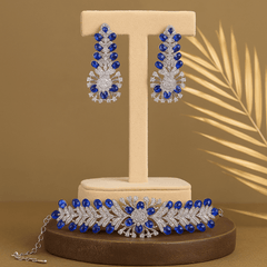 Blue American Diamond Choker