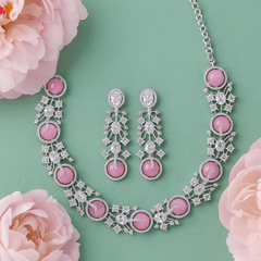 Pink Diamond Whisper necklace set