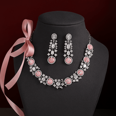 Pink Diamond Whisper necklace set