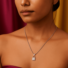 Glow Lock  925 Silver Chain Pendent
