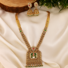Temple Grace- Gold plated long Necklace set