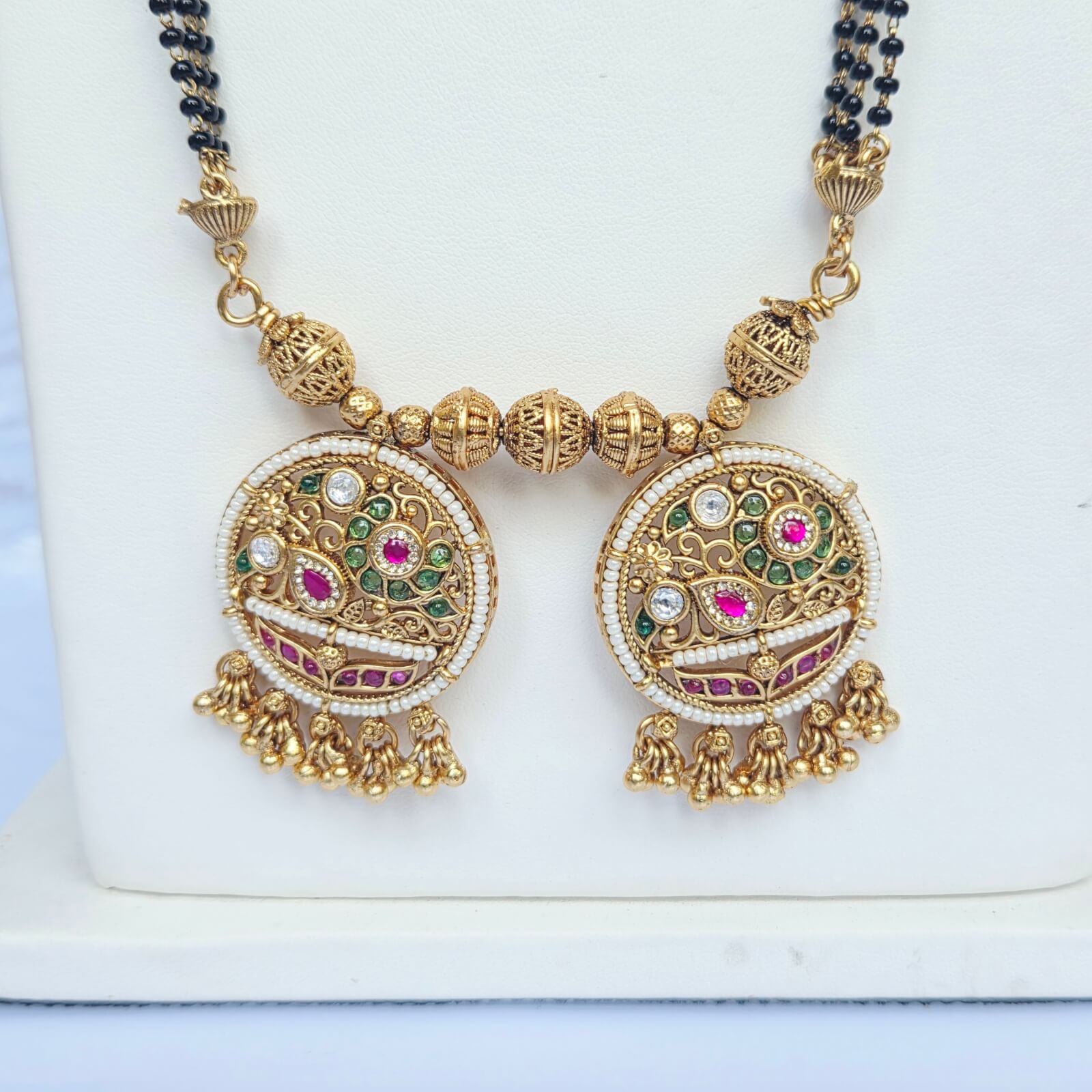 Traditional Gold Plated Long Mangalsutra Necklace for Women