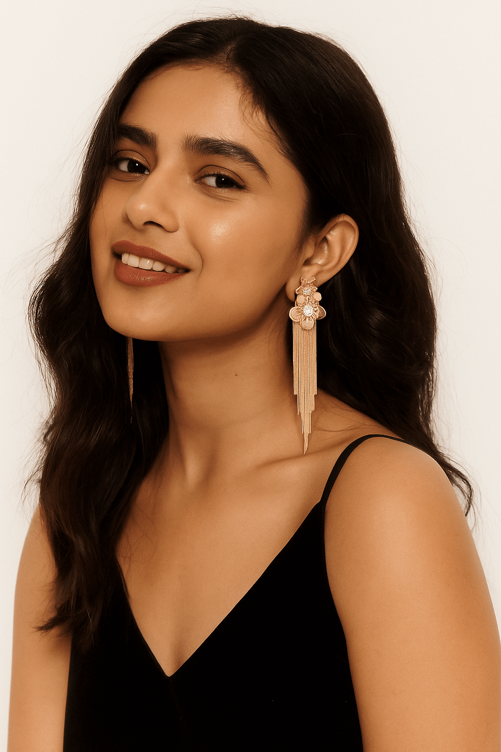 Metal tassel tango Earring