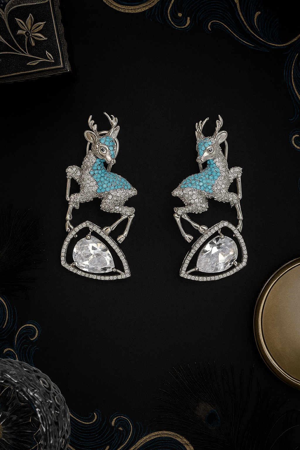 Deer shape vintage Earrings