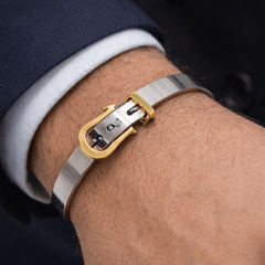 Urban Buckle Stainless Steel Silver Gold Men's Openable Kada