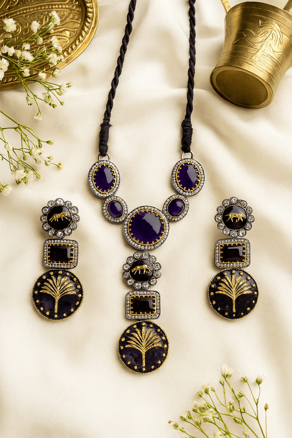 Sabhysachi moissanite necklace set