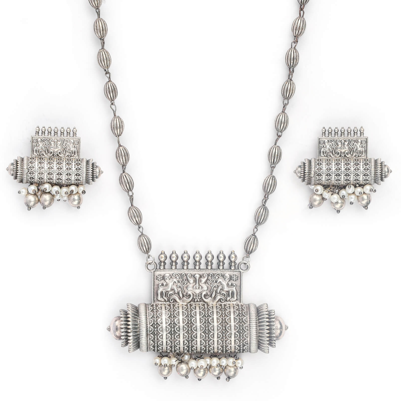 Contemporary Square Shape  necklace set