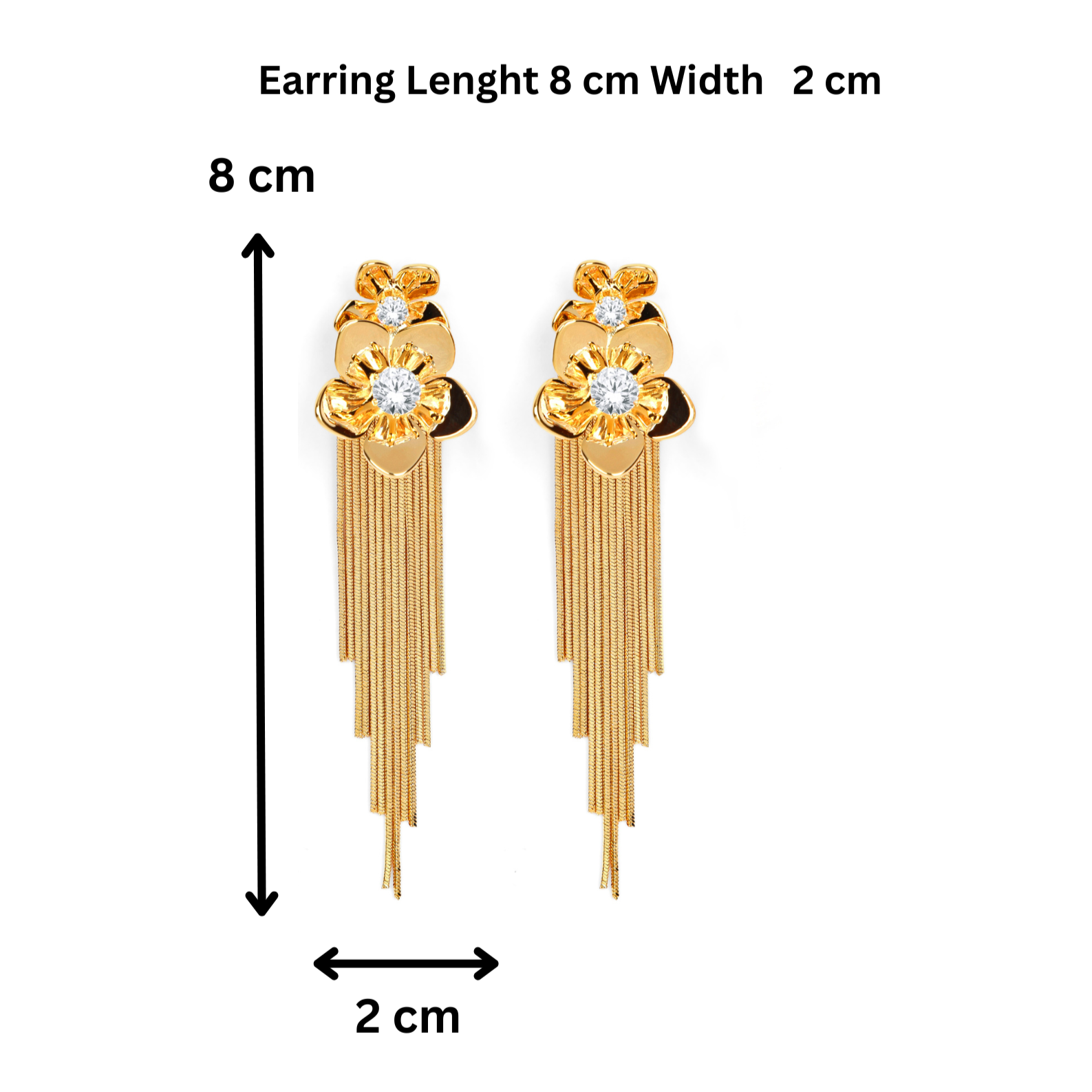 Metal tassel tango Earring