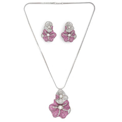 Blossom Diamond Pendent Set