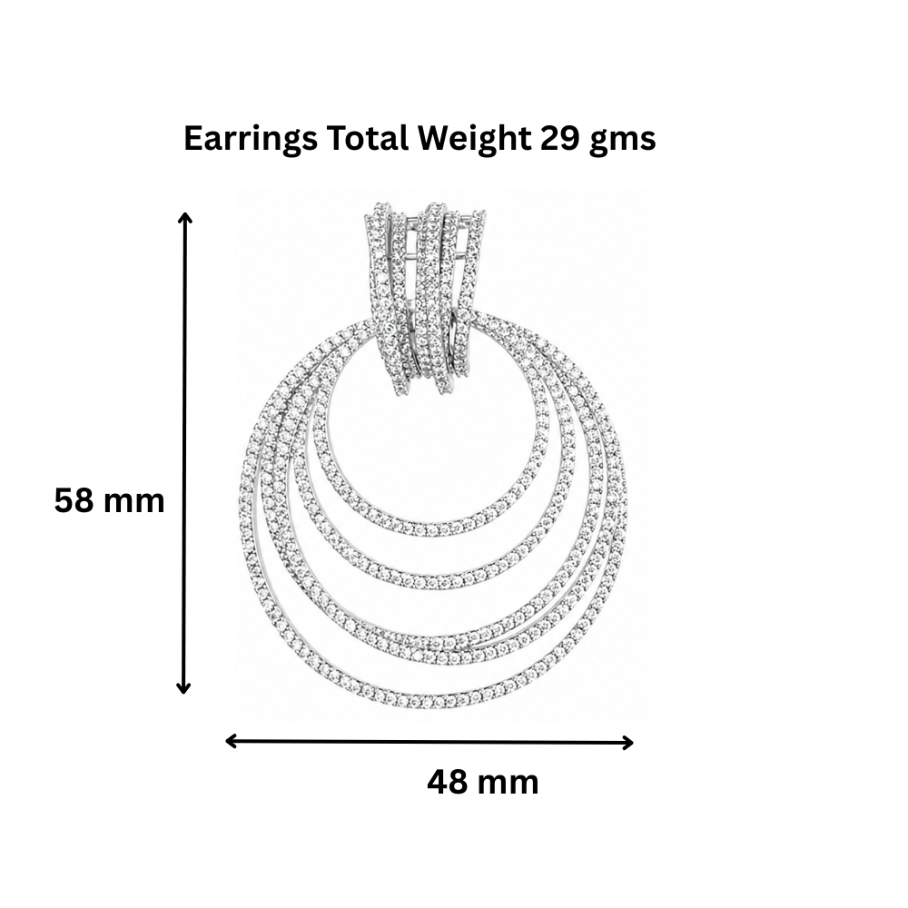 Silver Radiance Multi-Layer Earrings