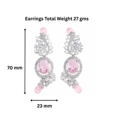 Pink Sparkle Drop Earrings