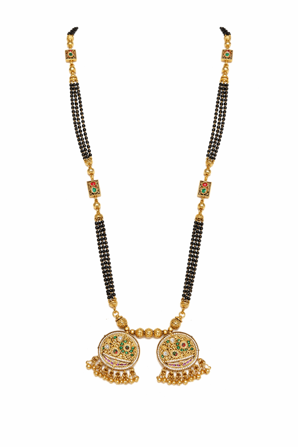 Traditional Gold Plated Long Mangalsutra Necklace for Women