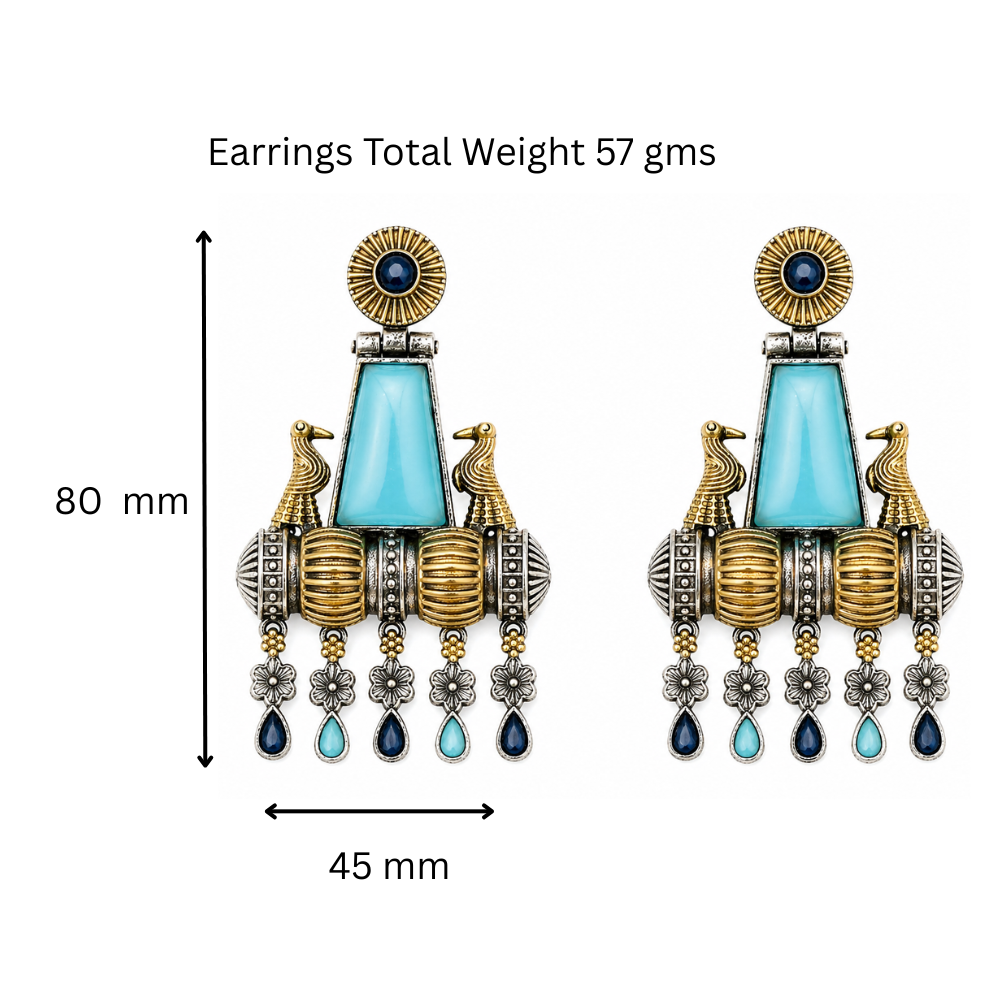 Blue Aura Dual Tone Dangles