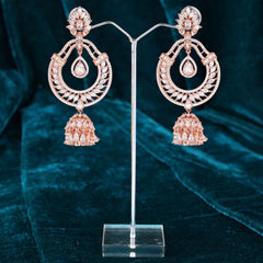 Chand bali rose gold plated earring