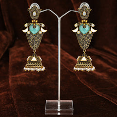 Antique Mehandi tone antique drop earring