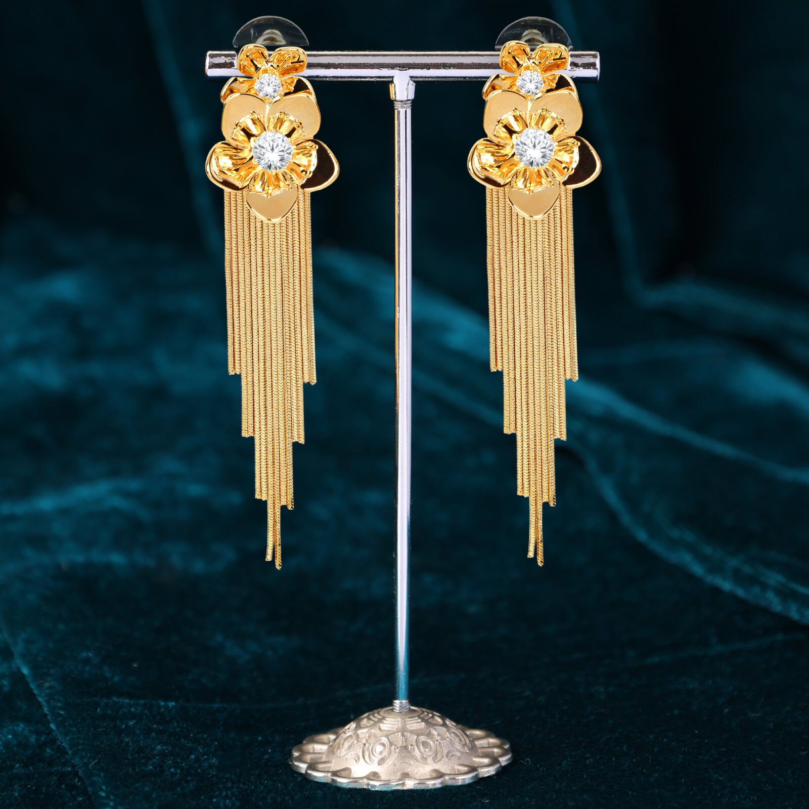 Metal tassel tango Earring