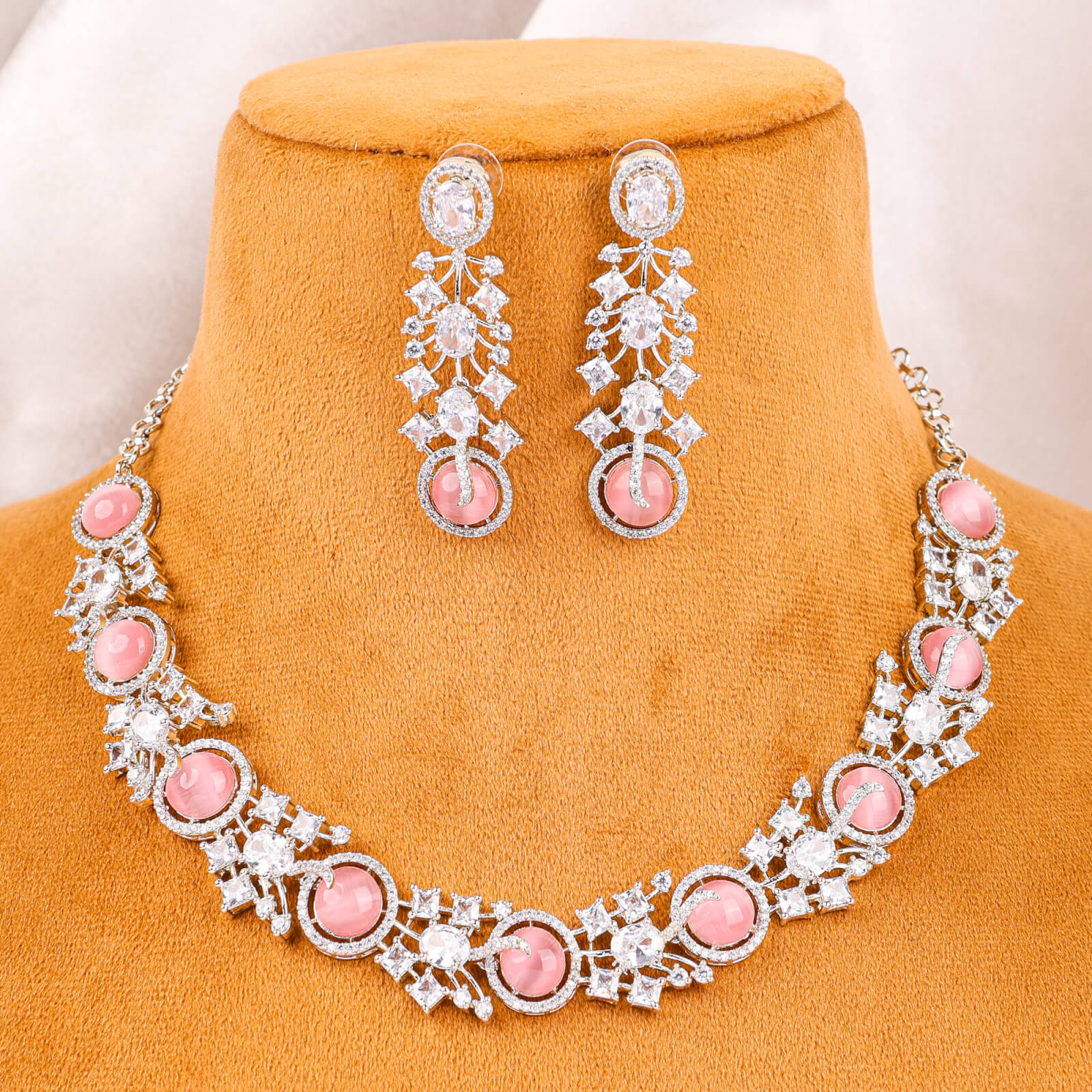 Pink Diamond Whisper necklace set