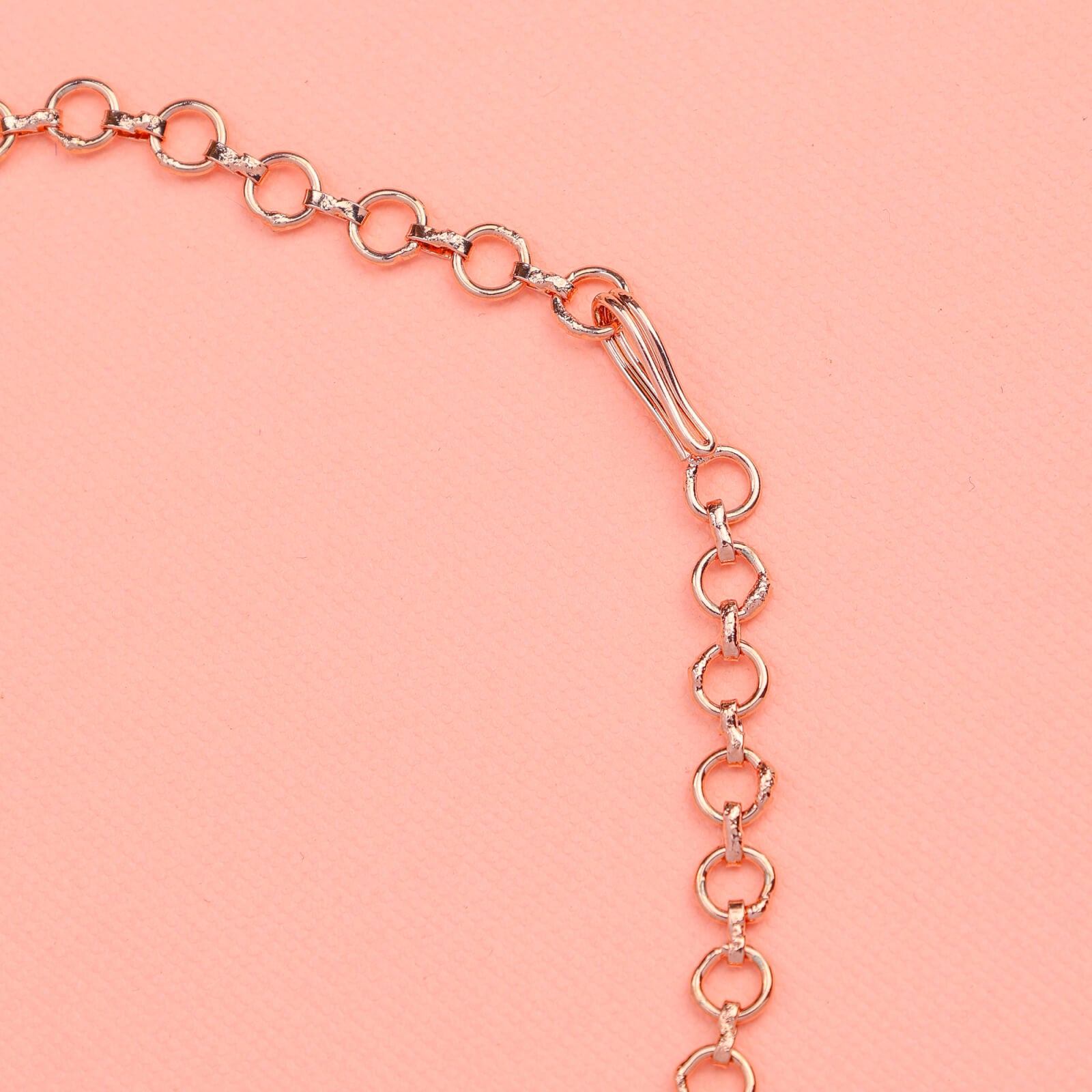 Contemporary American diamond rose gold necklace set