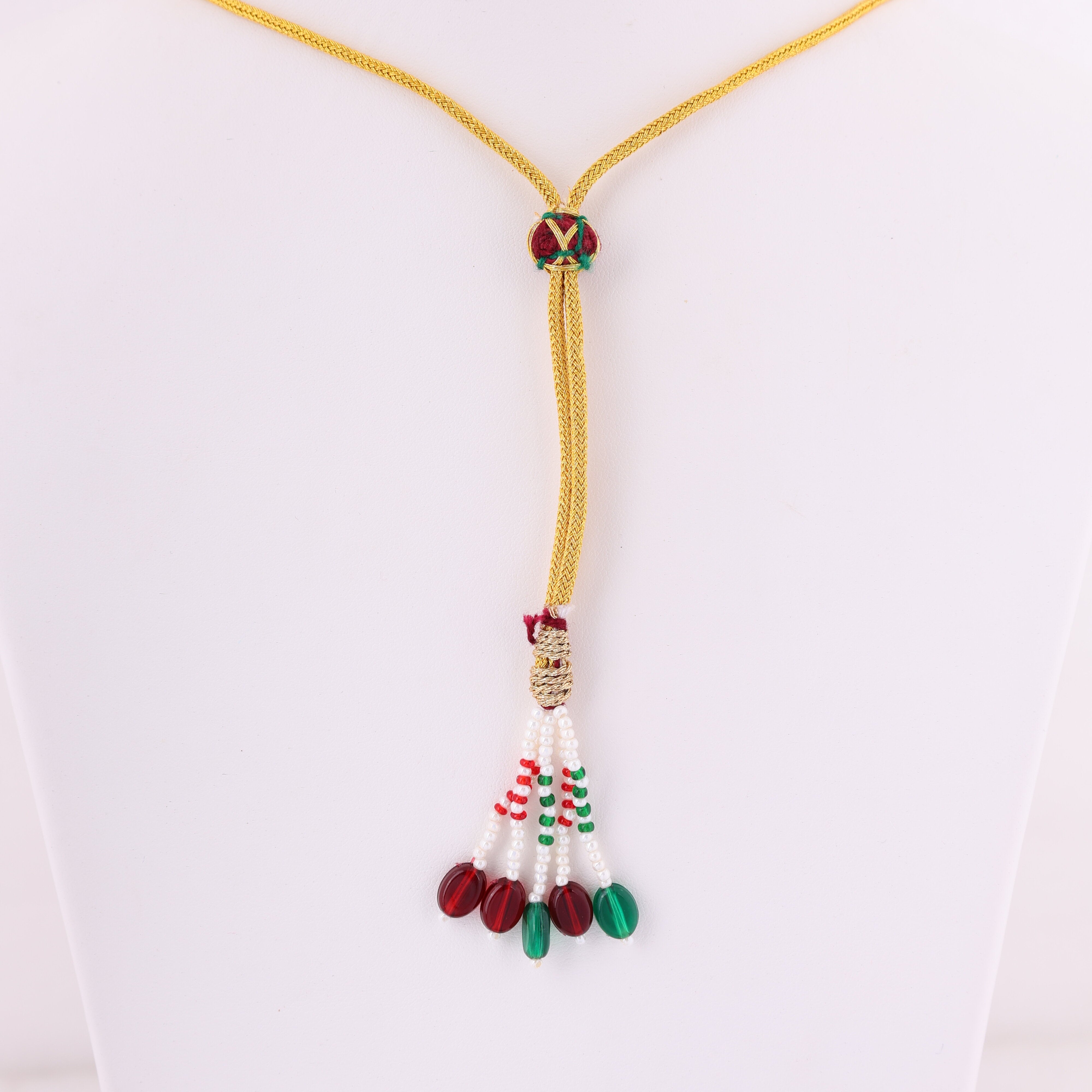 Temple Grace- Gold plated long Necklace set