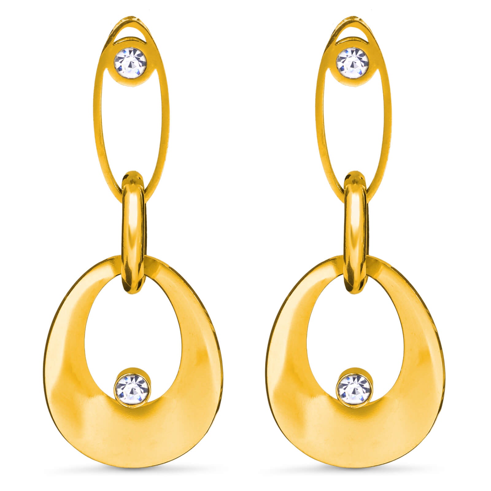 Metal geometric drop & dangle earring