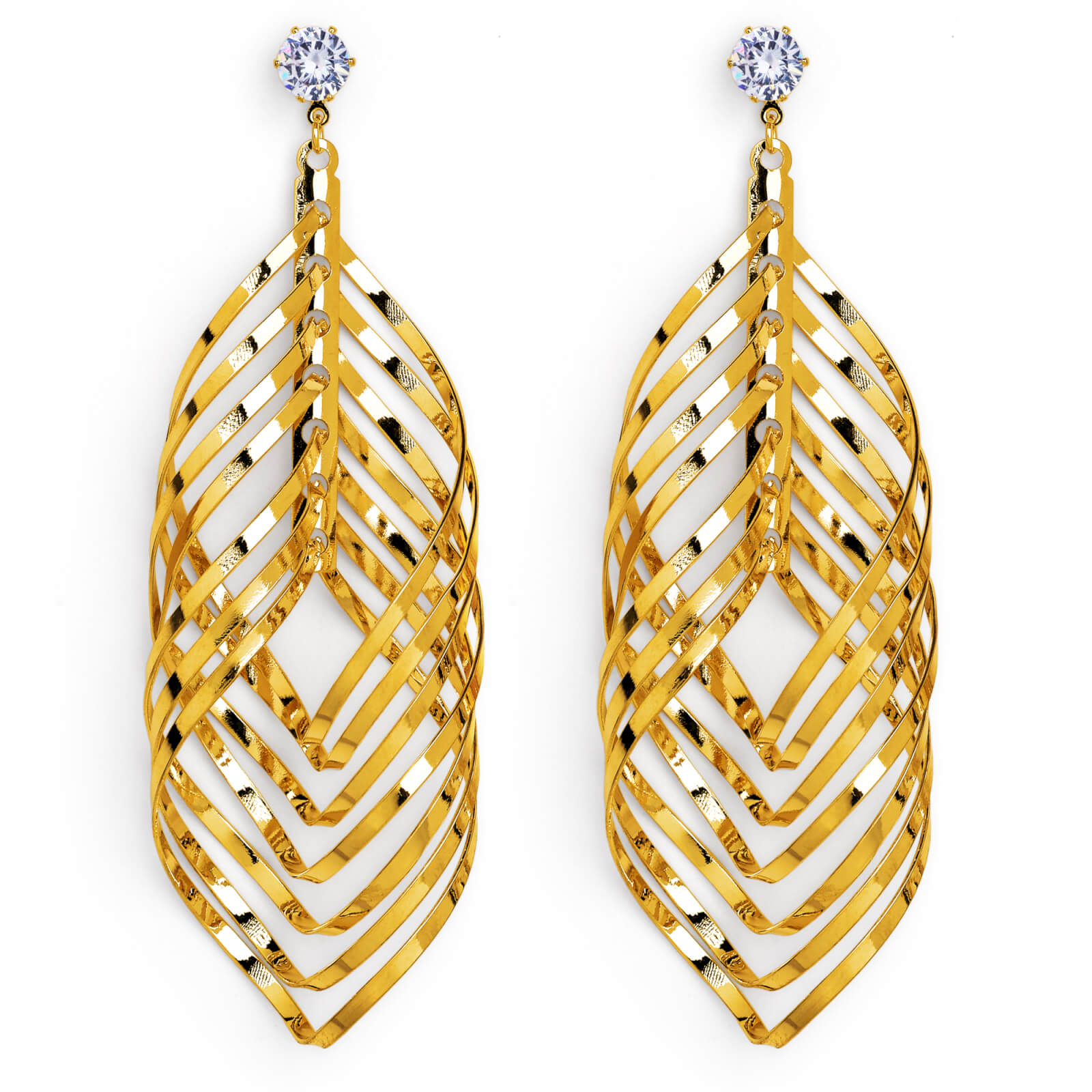 Leaf Shaped metallic Earring