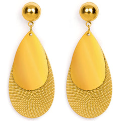 Gold plated drop earring
