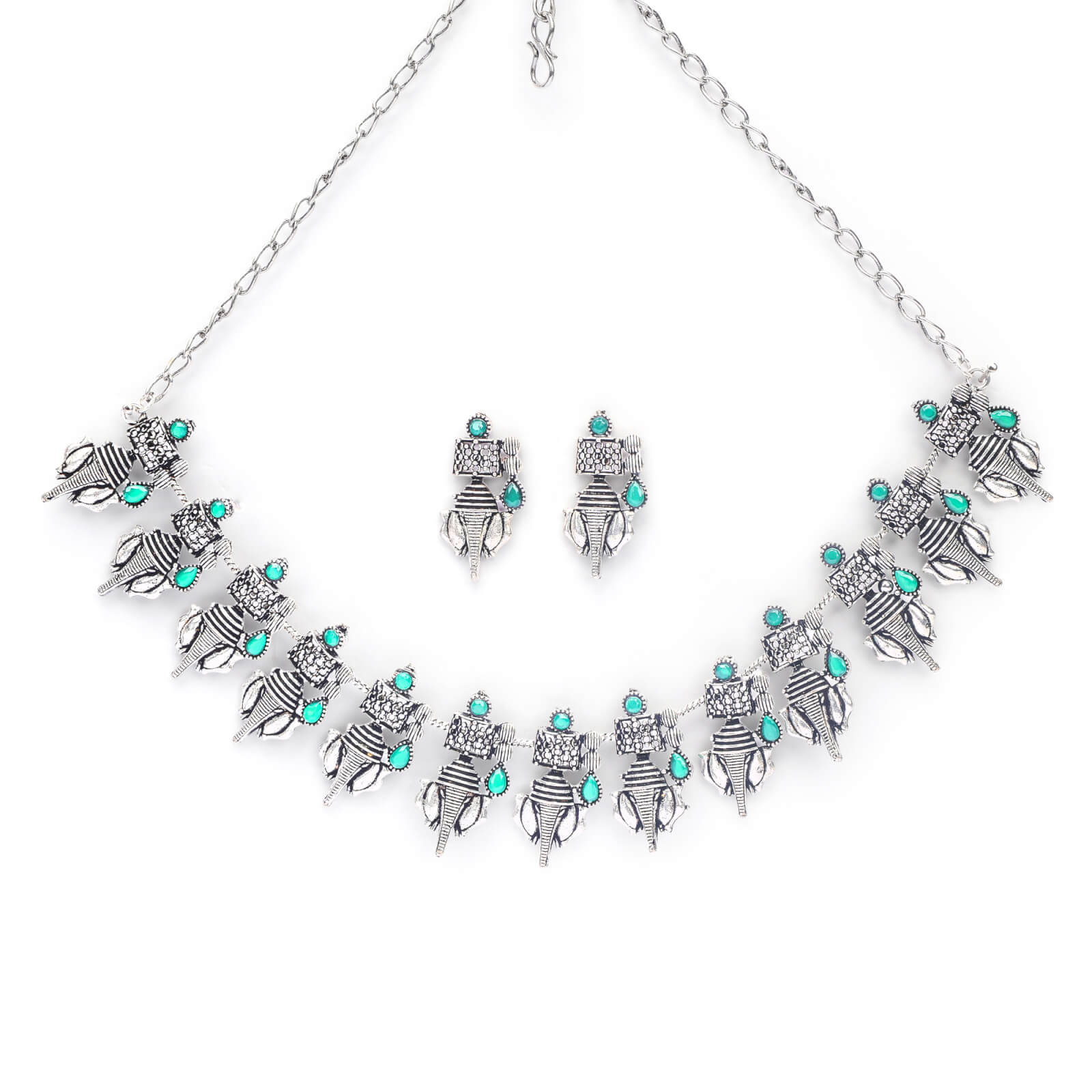 Oxidized temple jewellery